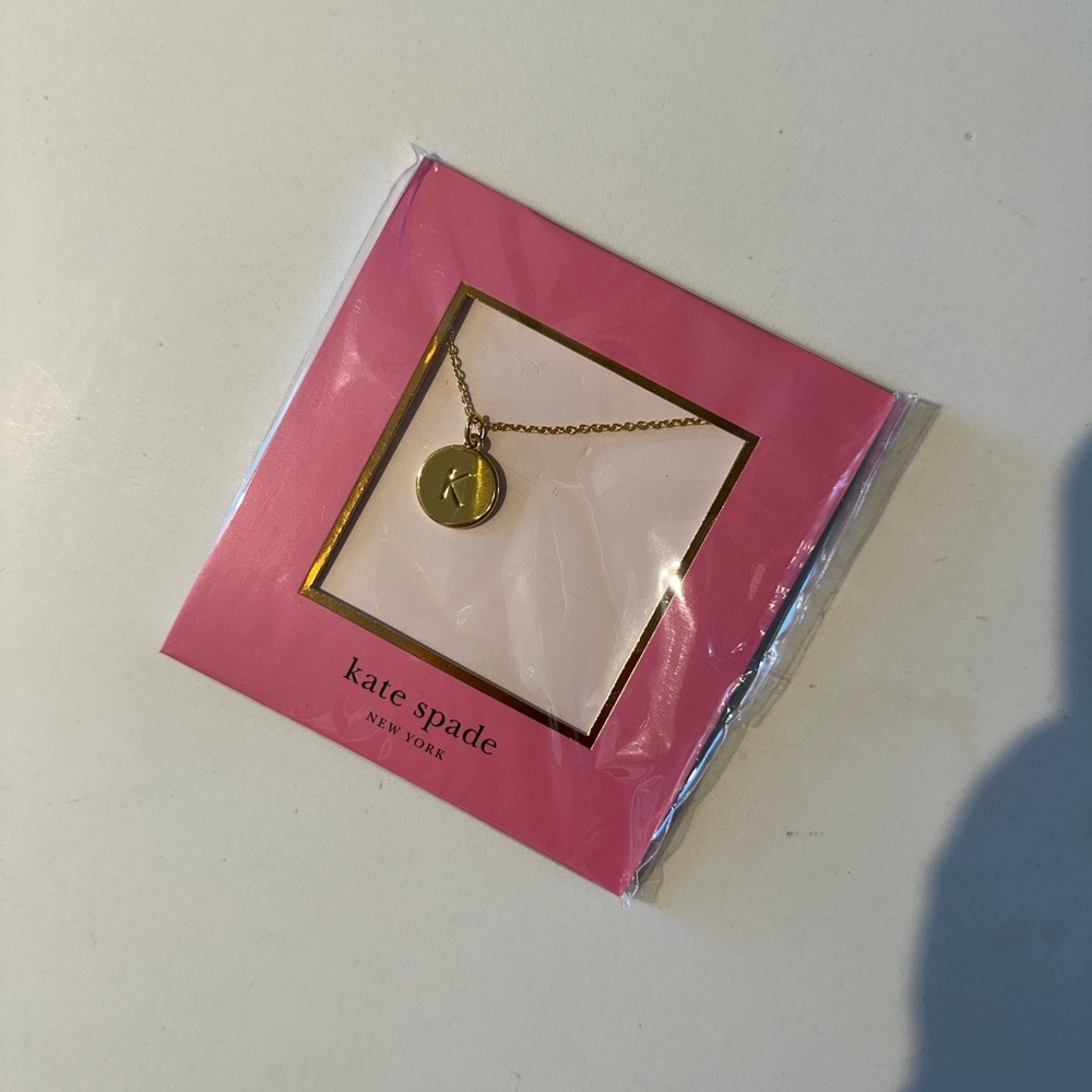 NWT Kate Spade Gold Initial “K” Pendant Necklace - Picture 2 of 3